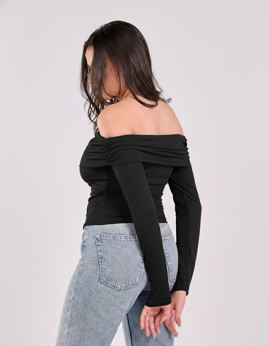 OFF SHOULDER LONG SLEEVE