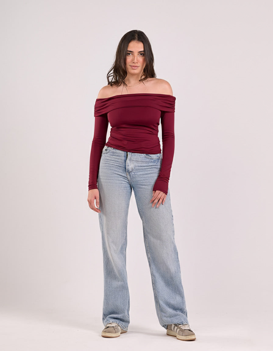 OFF SHOULDER LONG SLEEVE