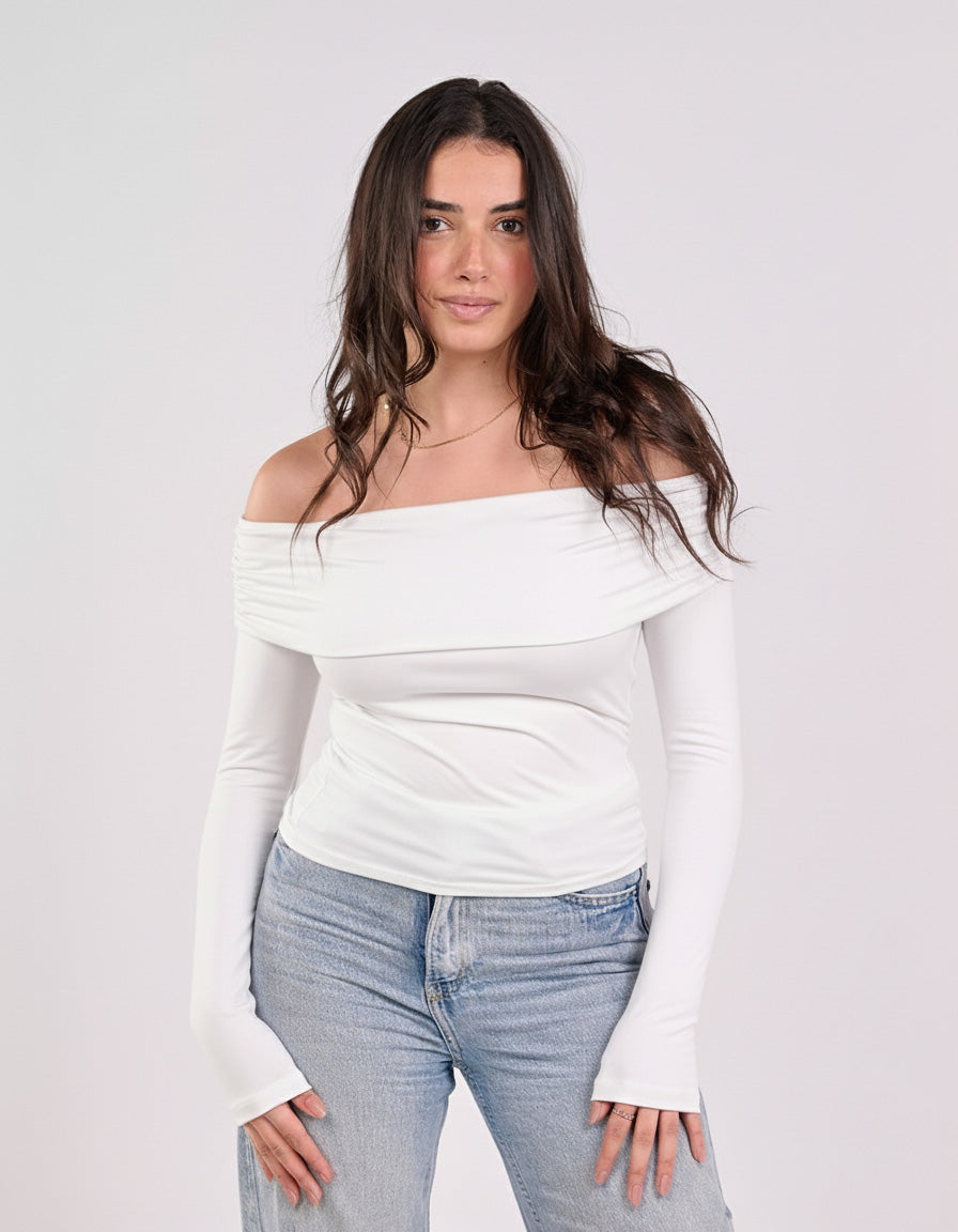 OFF SHOULDER LONG SLEEVE