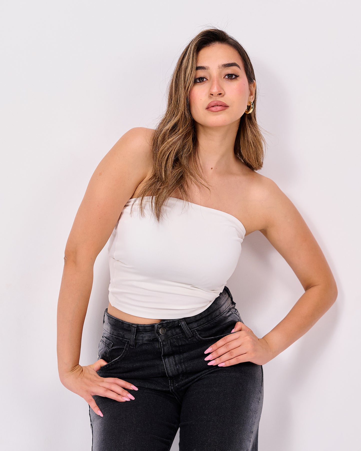 WHITE TUBE TOP