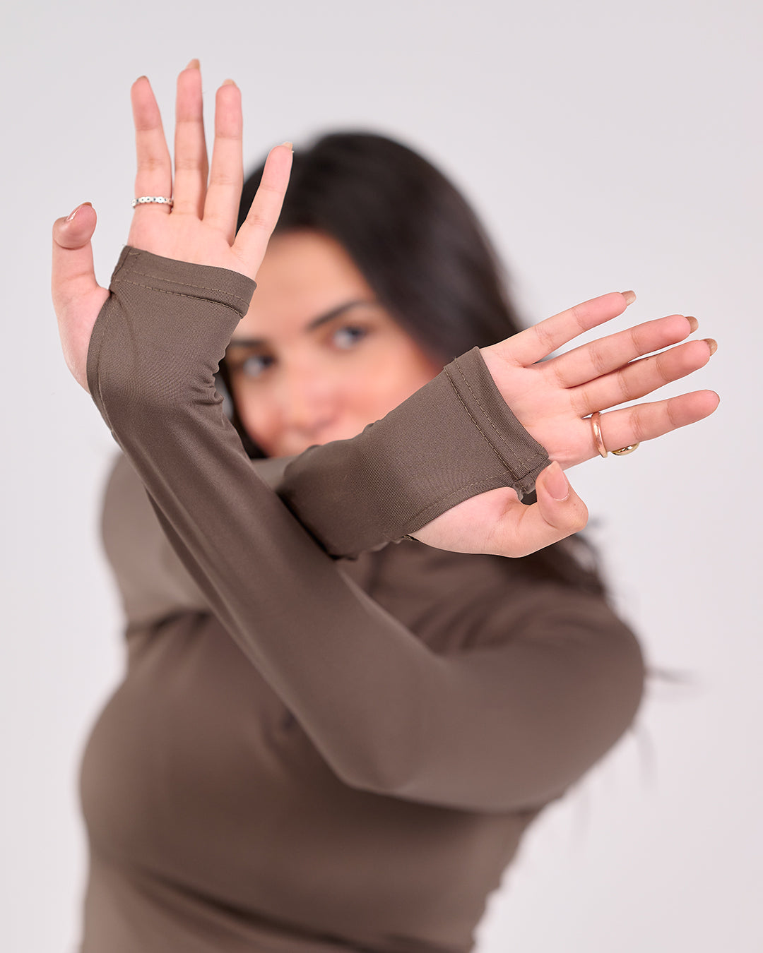 HIGH NECK ZIPPER LONG SLEEVE