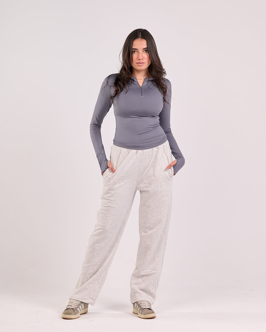 HIGH NECK ZIPPER LONG SLEEVE