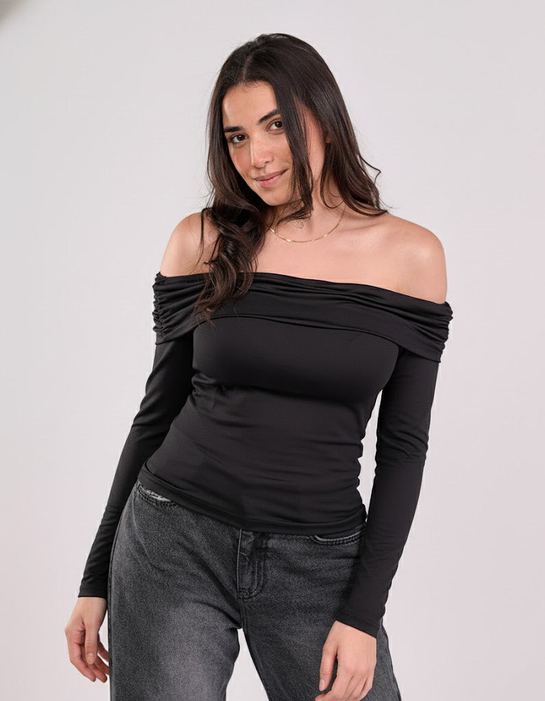OFF SHOULDER LONG SLEEVE