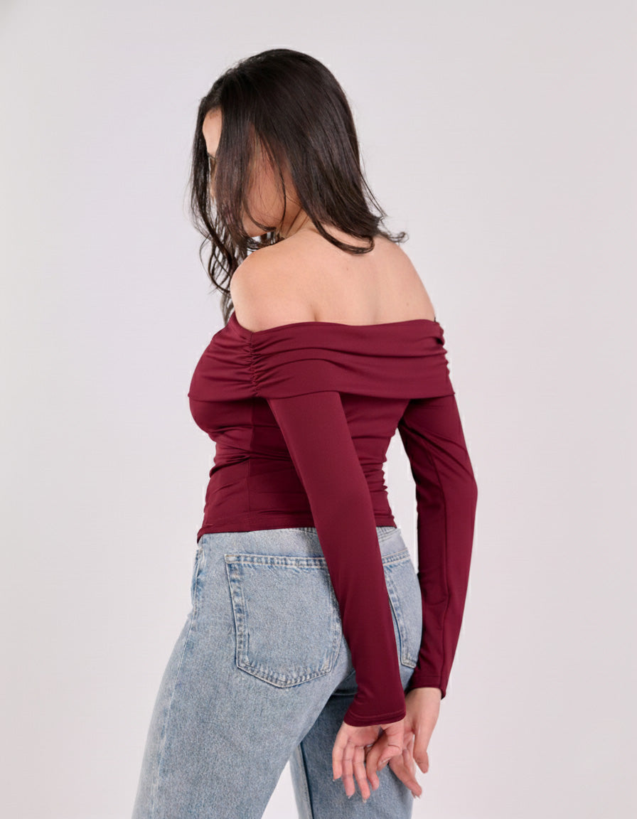 OFF SHOULDER LONG SLEEVE